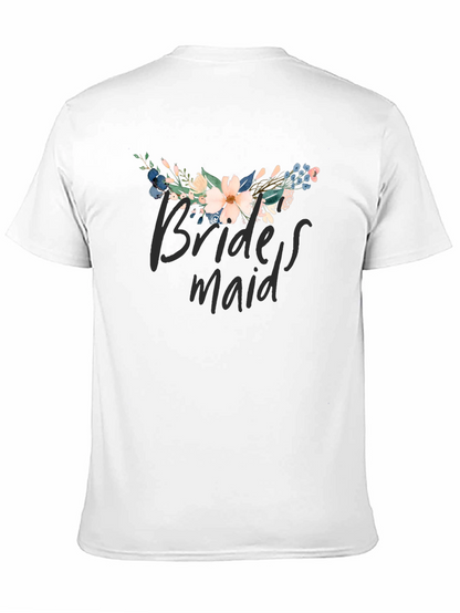Floral Bridesmaid T-Shirt - Black