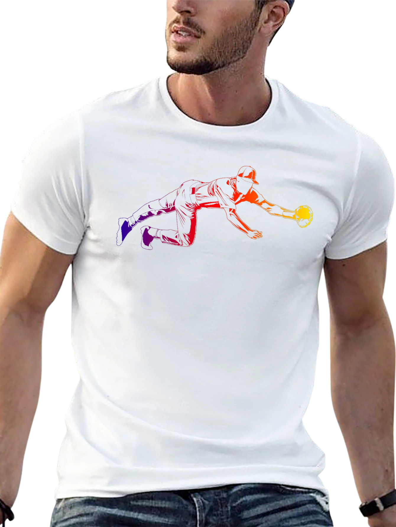 Rainbow Baseball Catch T-Shirt