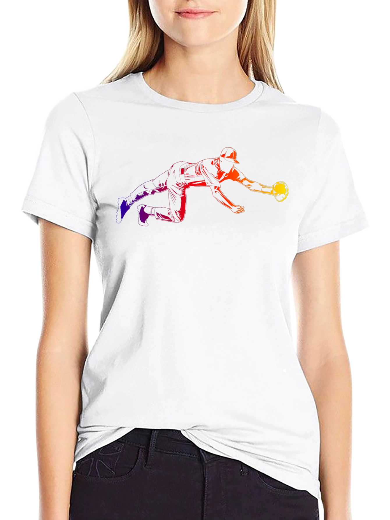 Rainbow Baseball Catch T-Shirt