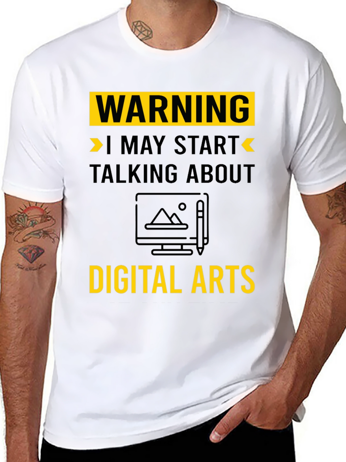 Warning May Start Talking About Digital Arts T-Shirt