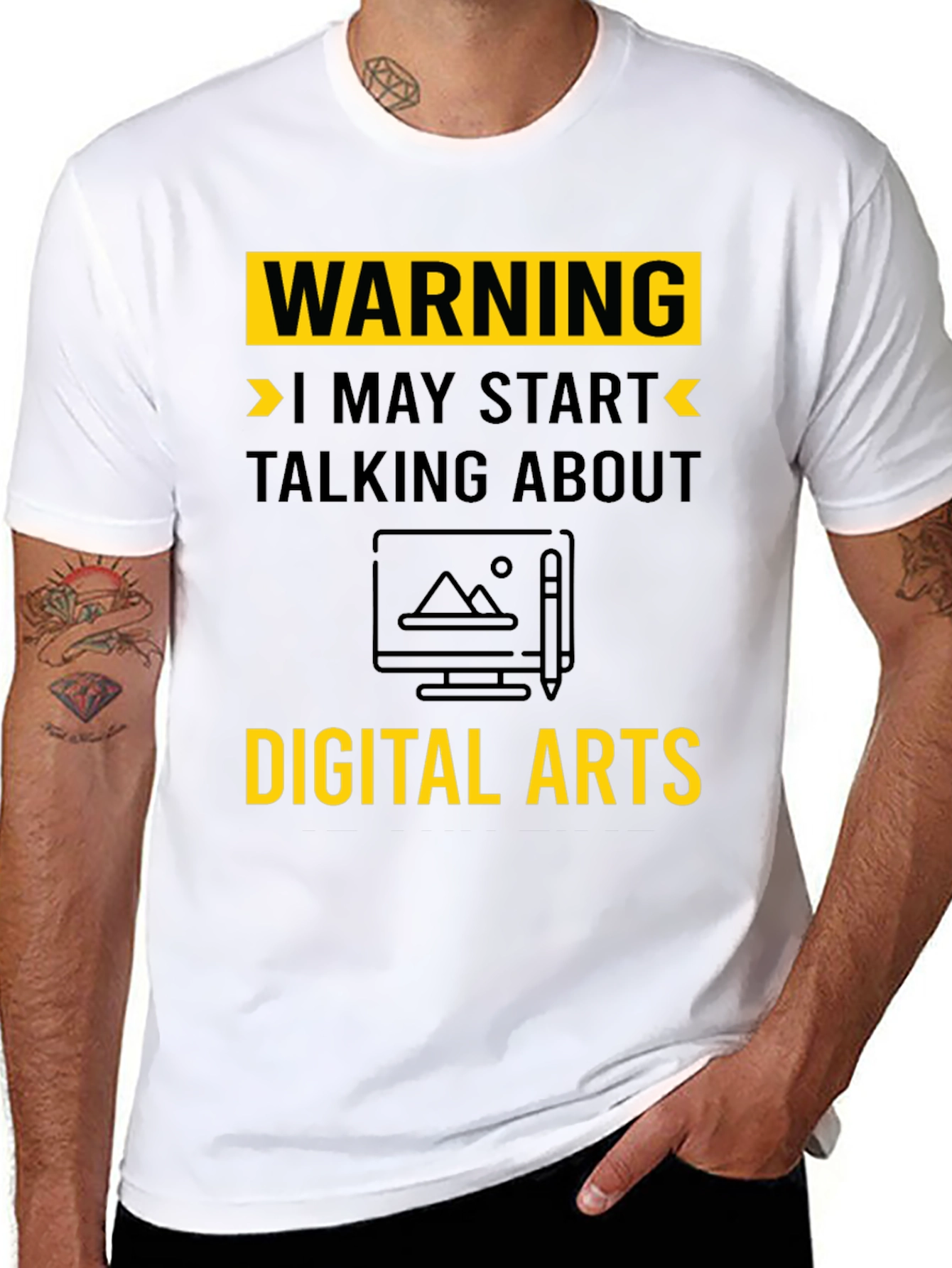 Warning May Start Talking About Digital Arts T-Shirt
