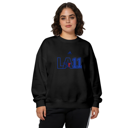 Sporty LA11 Logo Streetwear Crewneck Sweatshirt