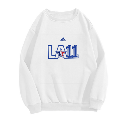 Sporty LA11 Logo Streetwear Crewneck Sweatshirt
