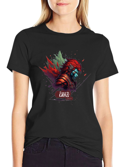 Clash of Lions Graphic T-Shirt - Unique Design