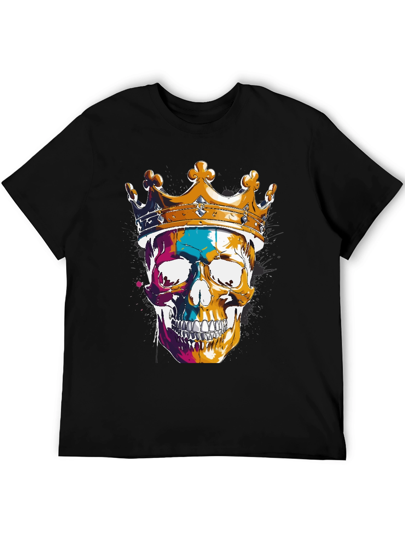 Skull King T-Shirt - Graphic Print Tee