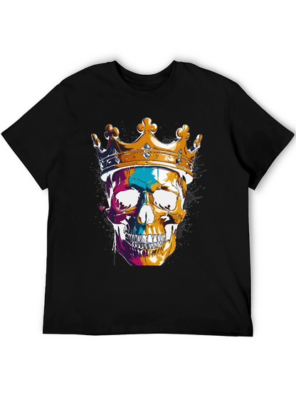 Skull King T-Shirt - Graphic Print Tee