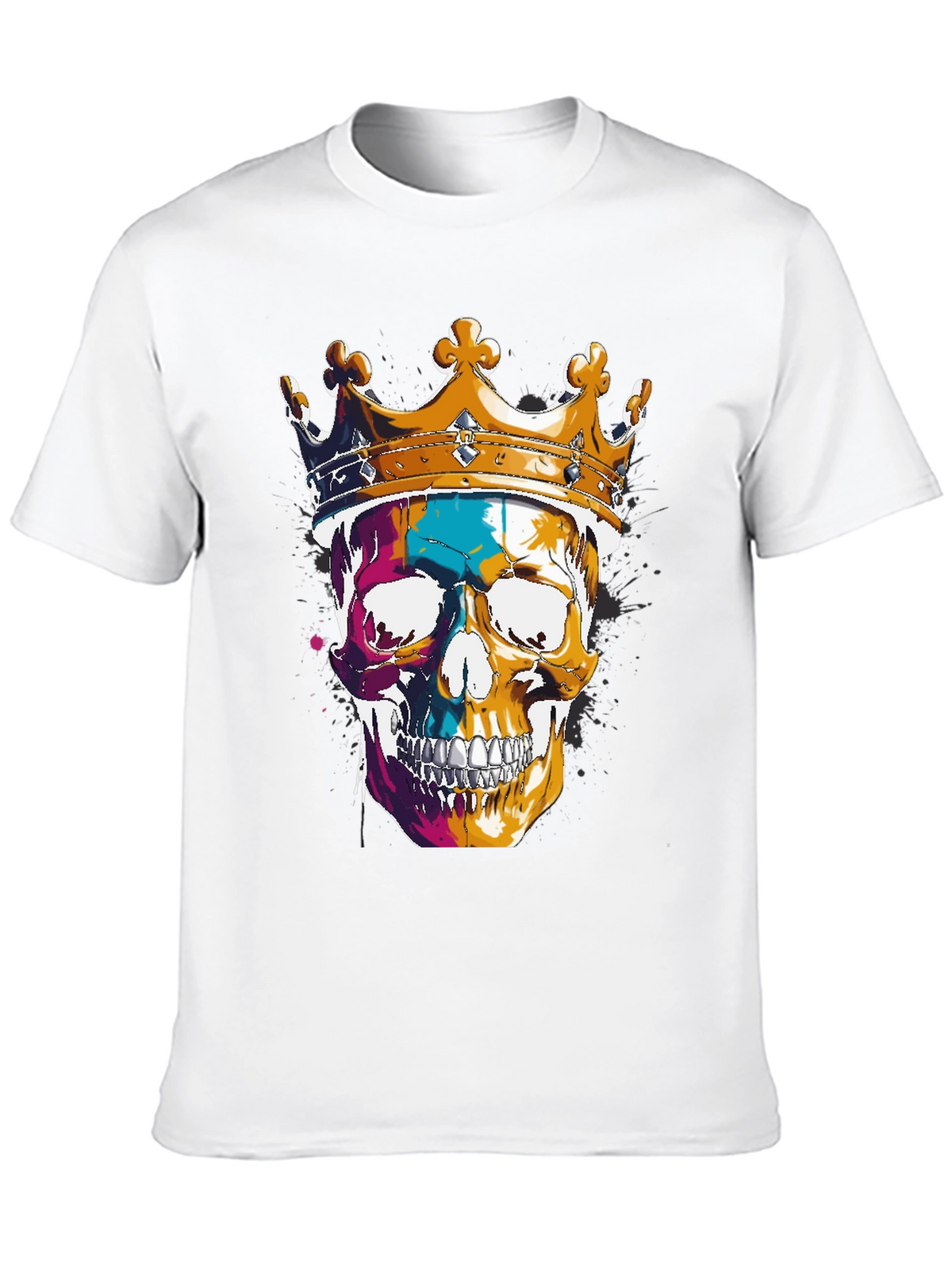 Skull King T-Shirt - Graphic Print Tee