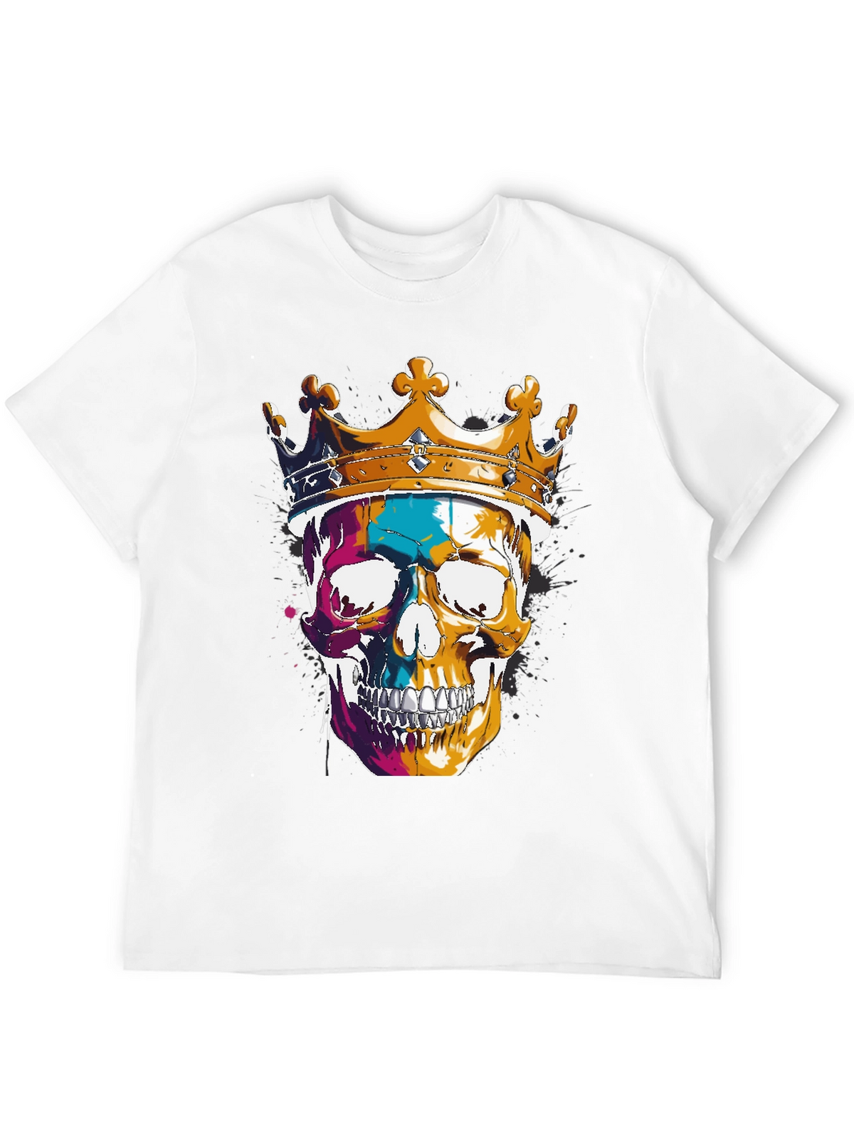 Skull King T-Shirt - Graphic Print Tee