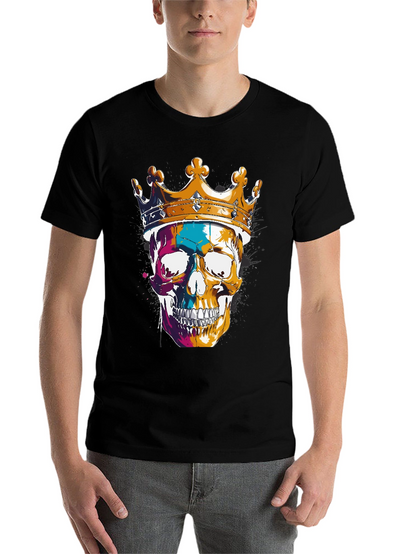 Skull King T-Shirt - Graphic Print Tee