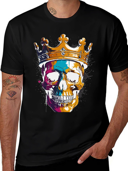 Skull King T-Shirt - Graphic Print Tee
