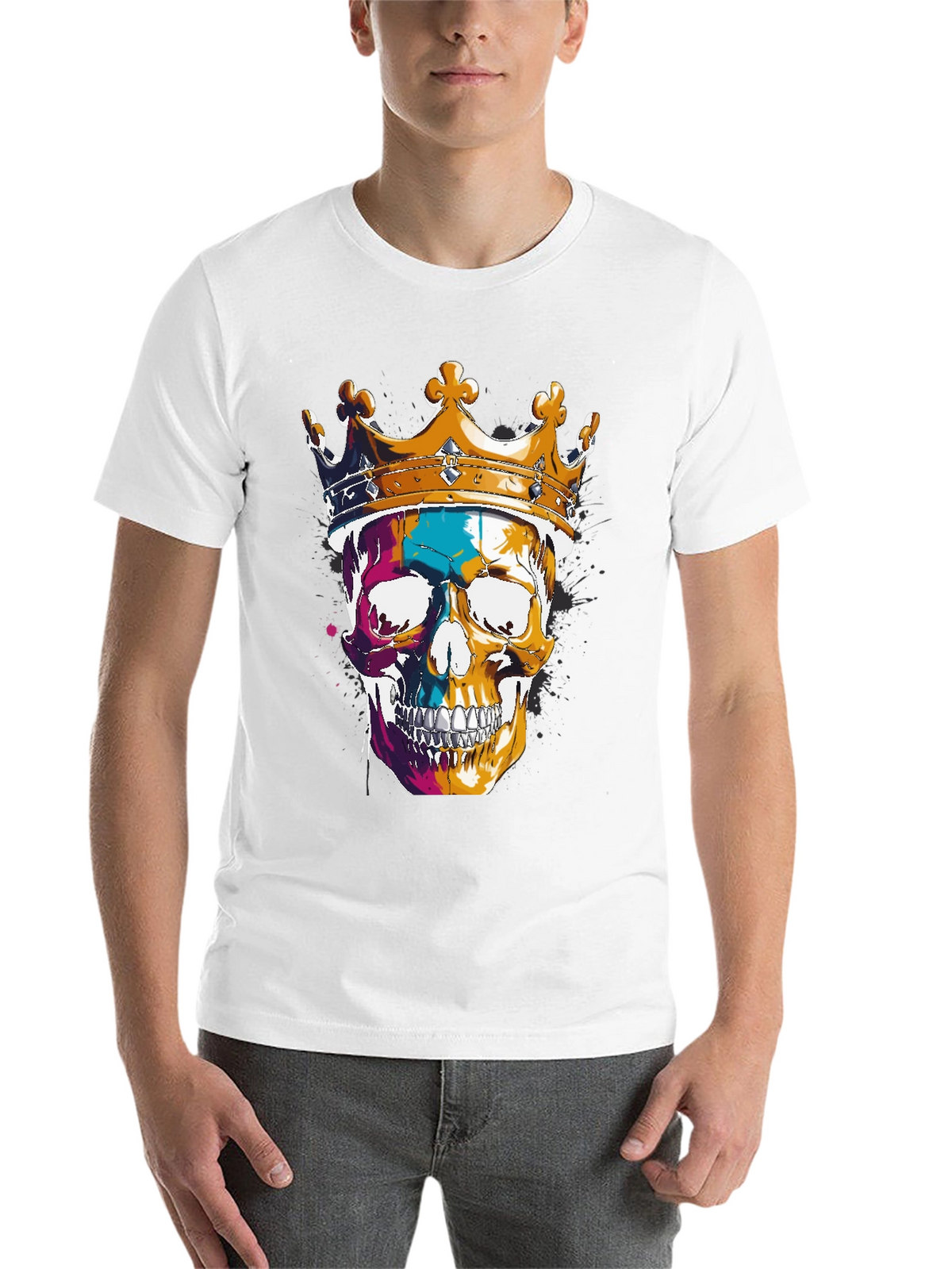 Skull King T-Shirt - Graphic Print Tee