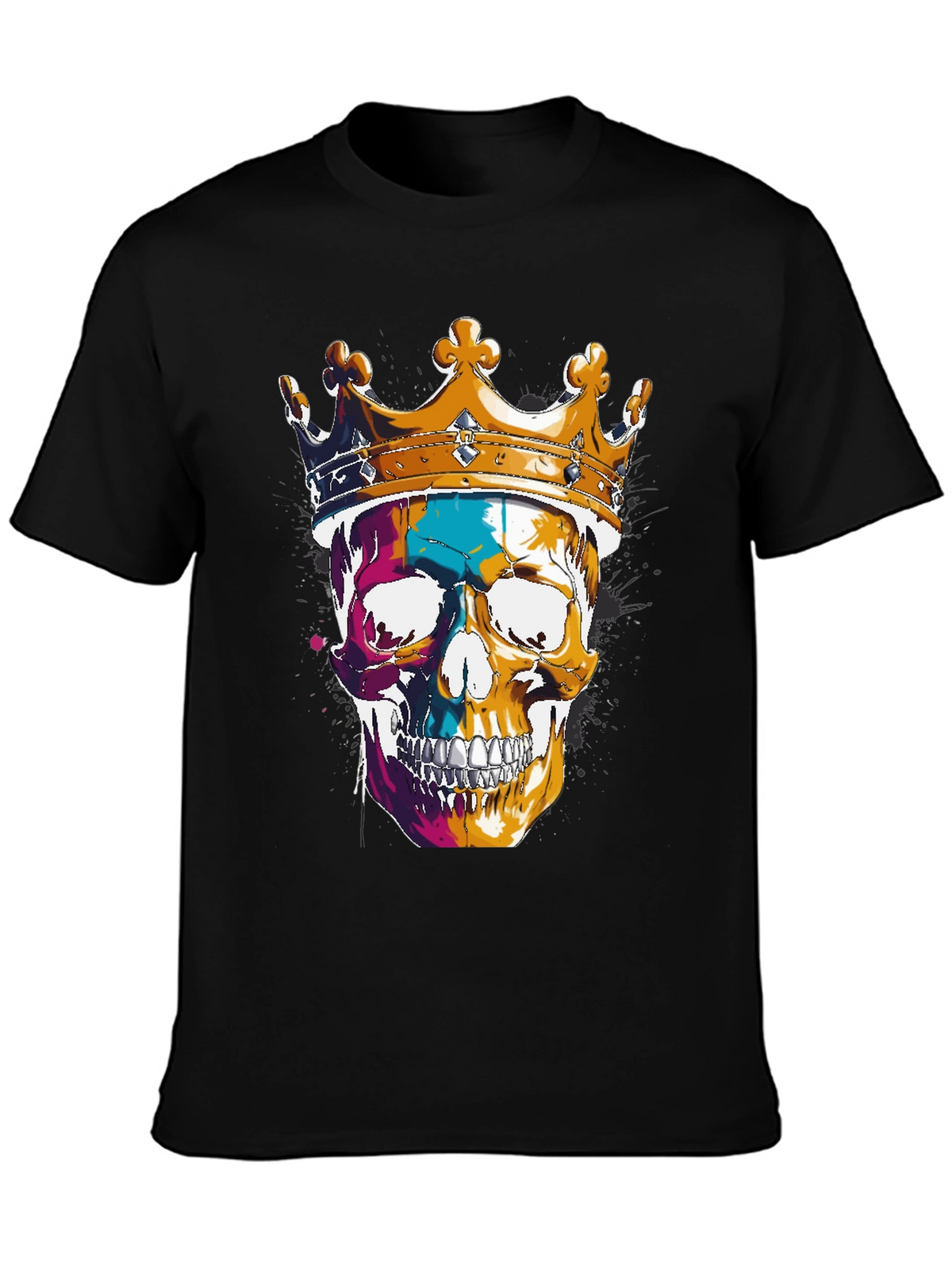 Skull King T-Shirt - Graphic Print Tee