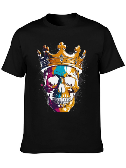 Skull King T-Shirt - Graphic Print Tee