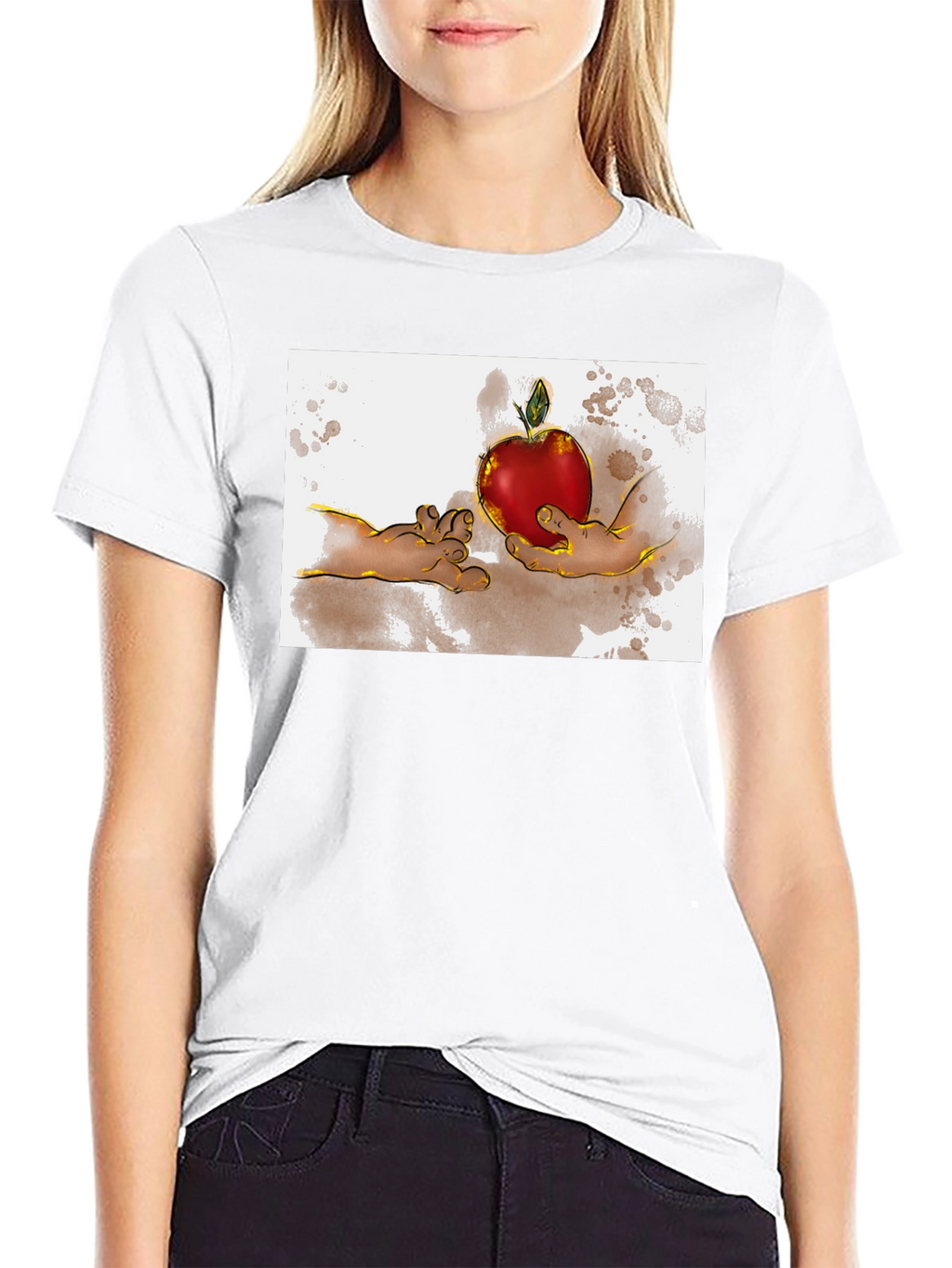 Creation of Adam Apple Graphic T-Shirt