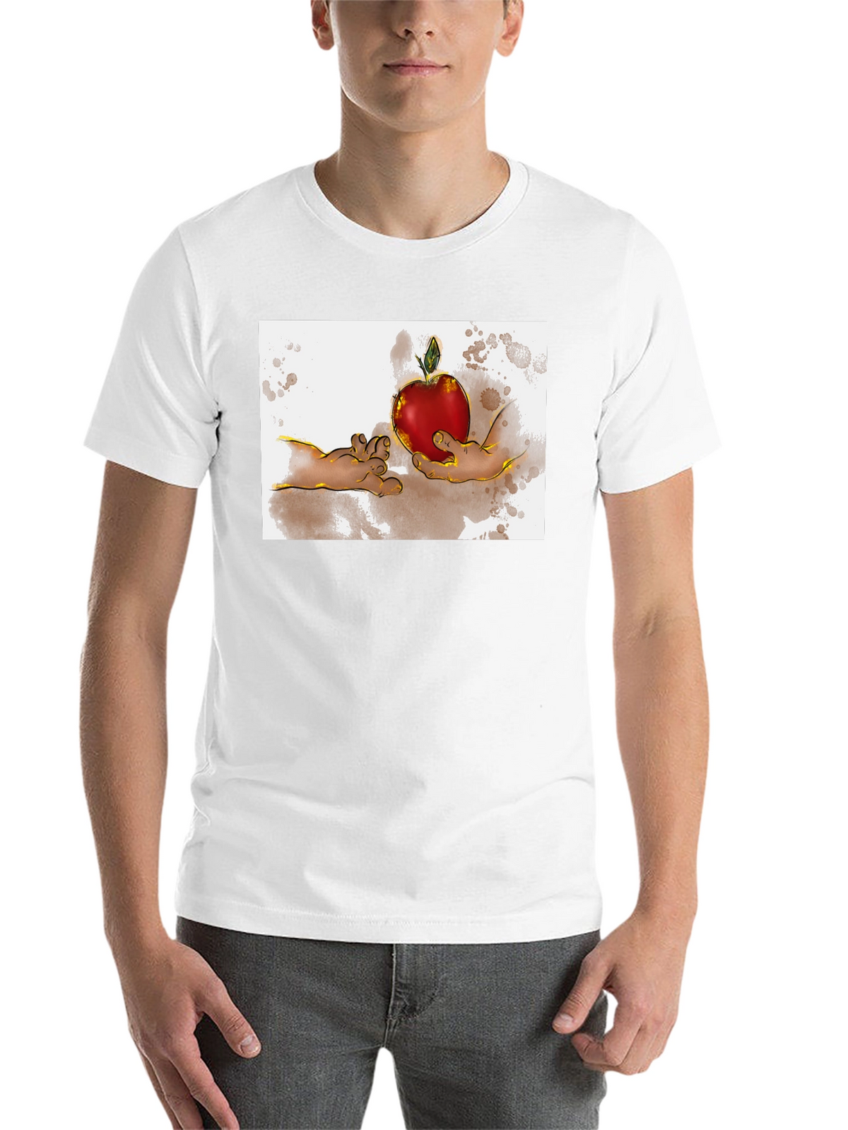 Creation of Adam Apple Graphic T-Shirt