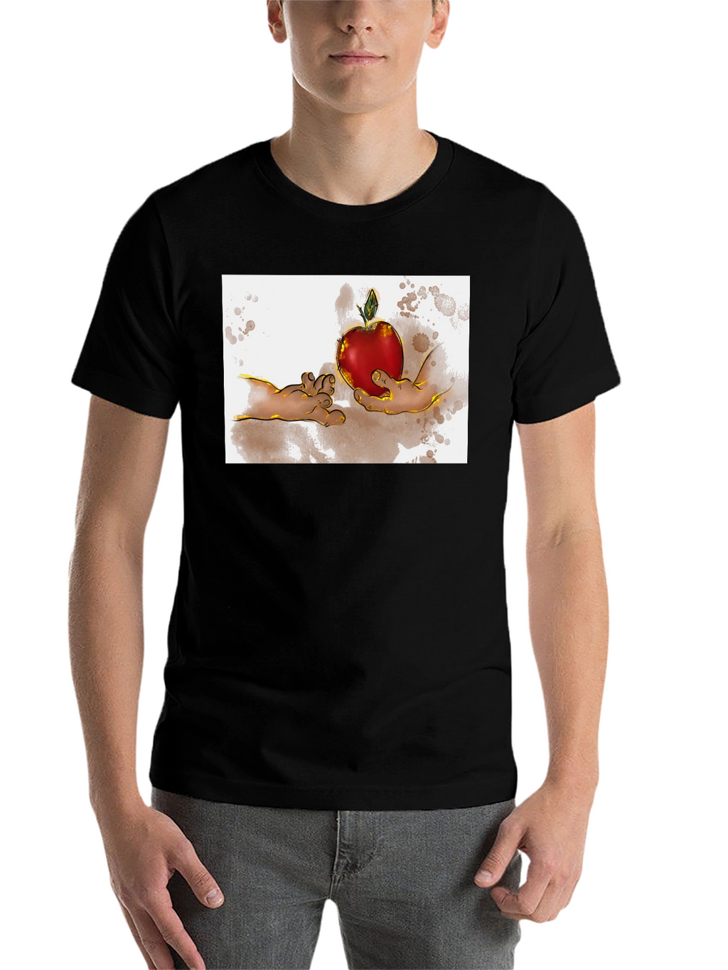 Creation of Adam Apple Graphic T-Shirt