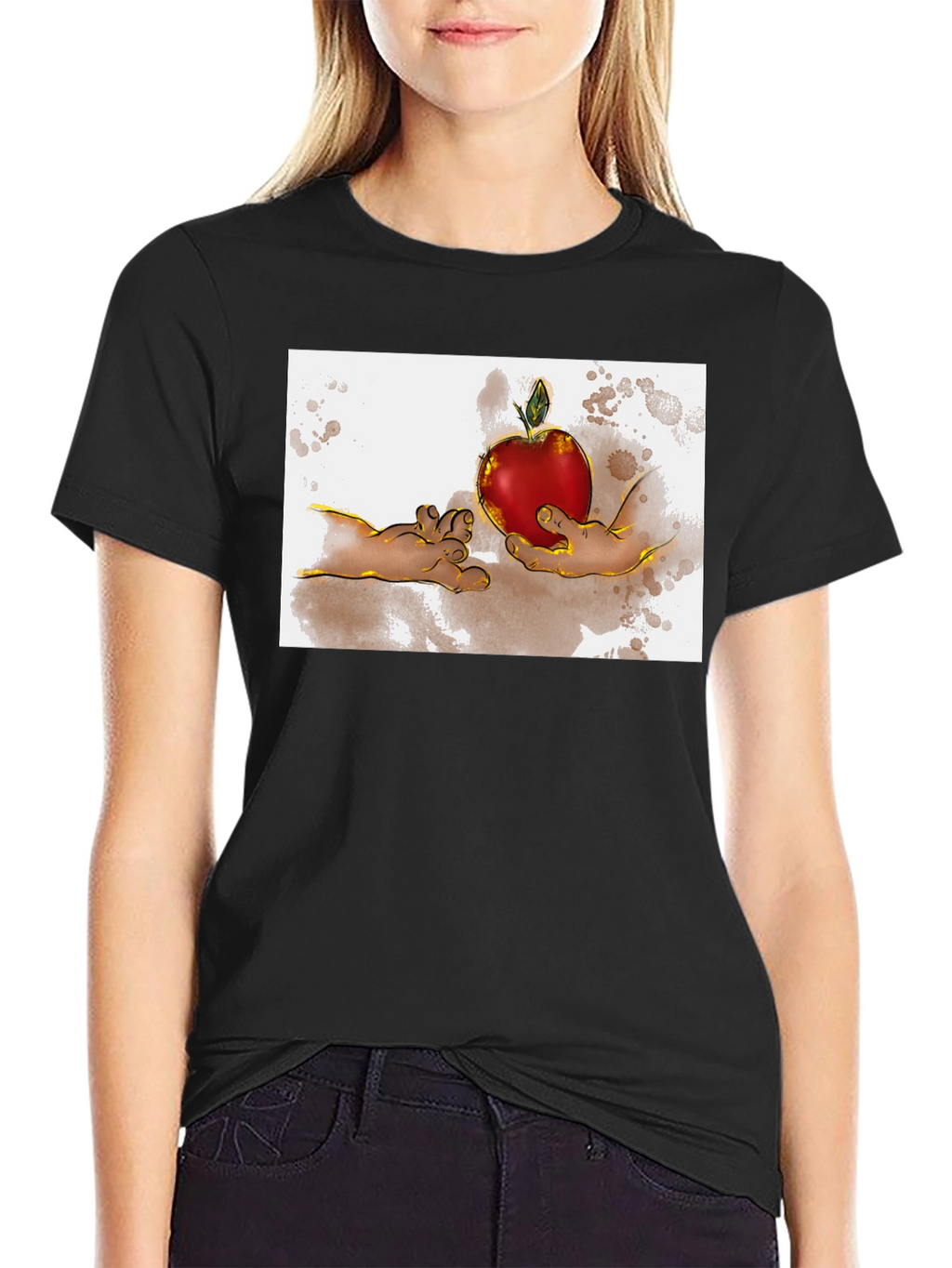 Creation of Adam Apple Graphic T-Shirt