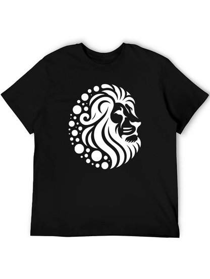 Lion Graphic Black T-Shirt - Stylish Mens Apparel