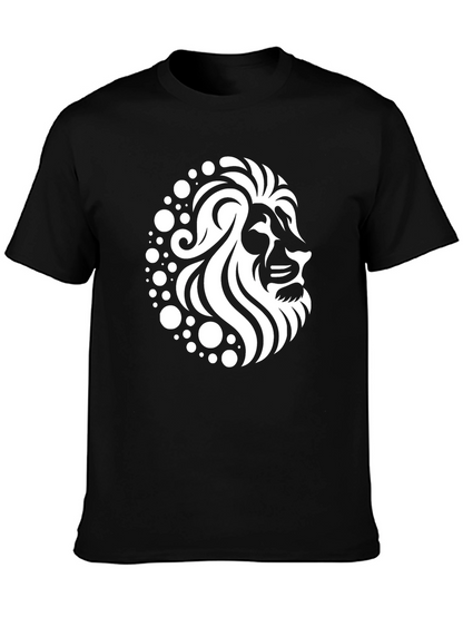 Lion Graphic Black T-Shirt - Stylish Mens Apparel