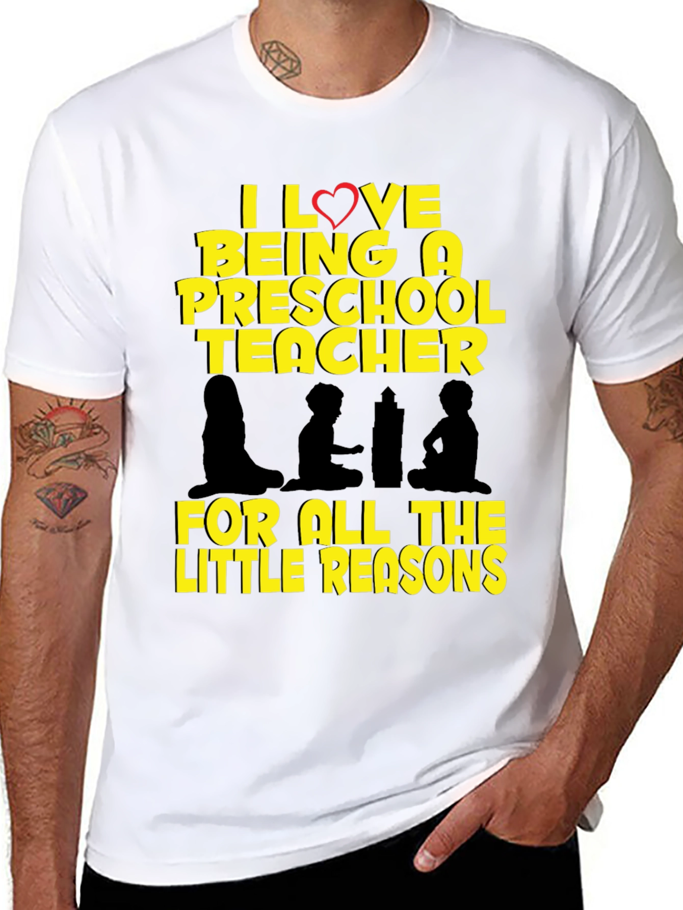 Preschool Teacher T-Shirt - I Love Being A Teacher