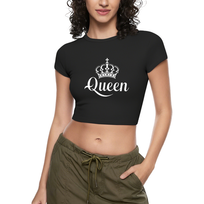 Royal Queen Crown Bold Red Statement Crop Top