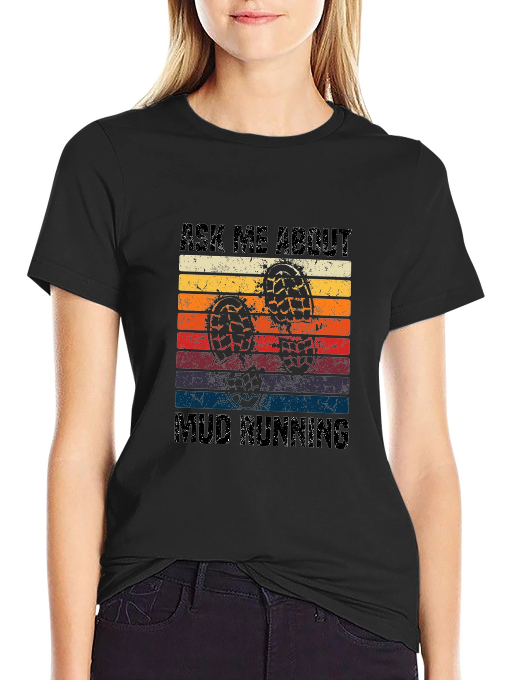 Mud Running Retro T-Shirt