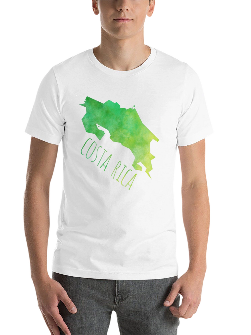 Costa Rica Map Graphic Tee - Black Cotton T-Shirt