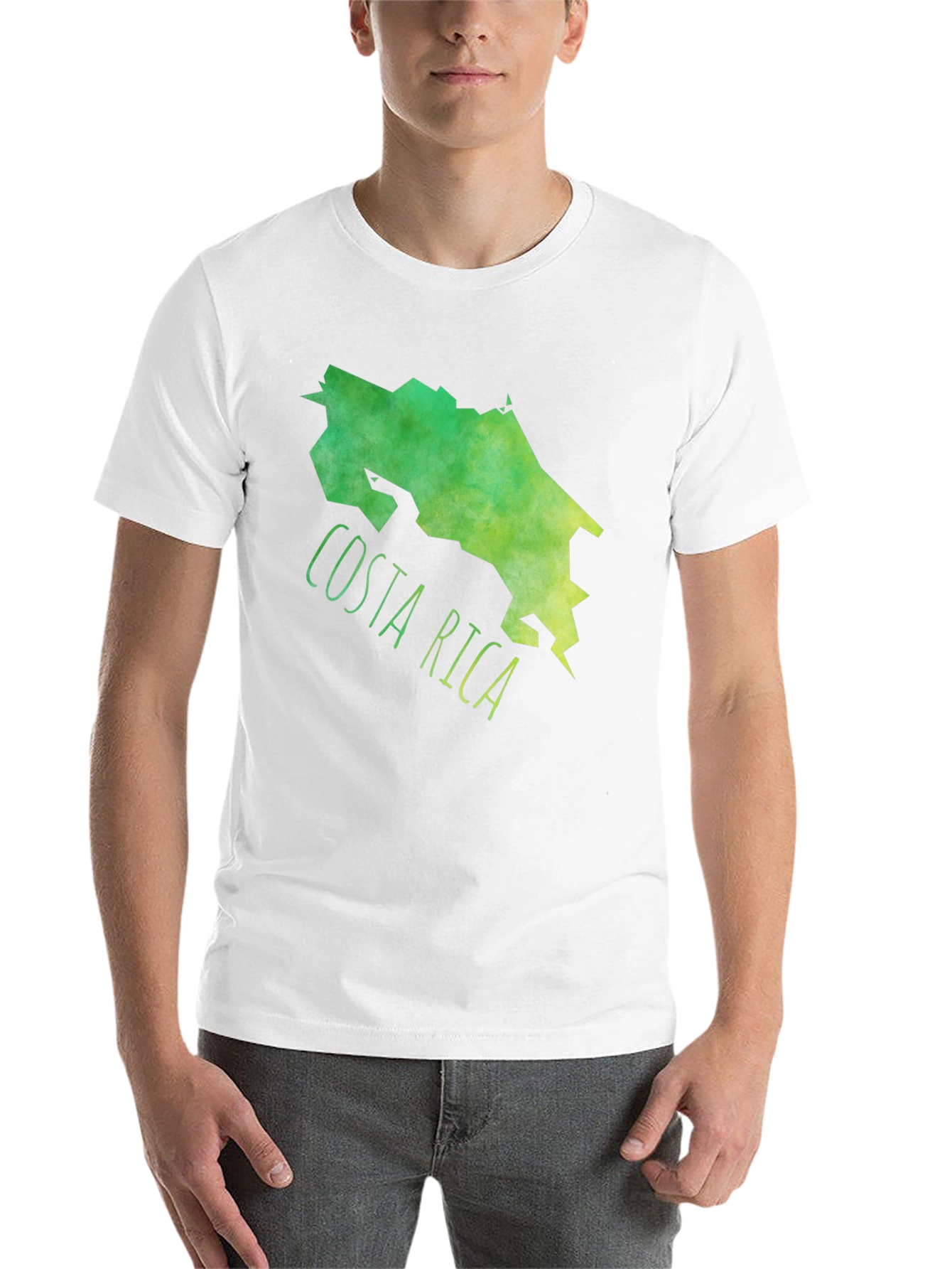 Costa Rica Map Graphic Tee - Black Cotton T-Shirt