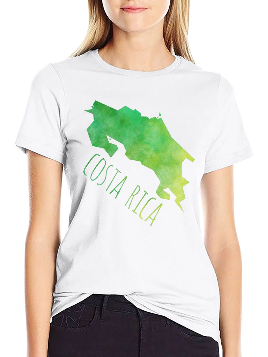 Costa Rica Map Graphic Tee - Black Cotton T-Shirt