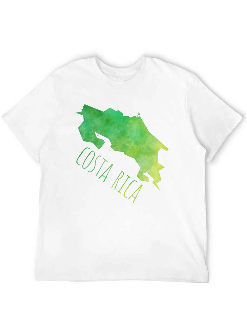 Costa Rica Map Graphic Tee - Black Cotton T-Shirt