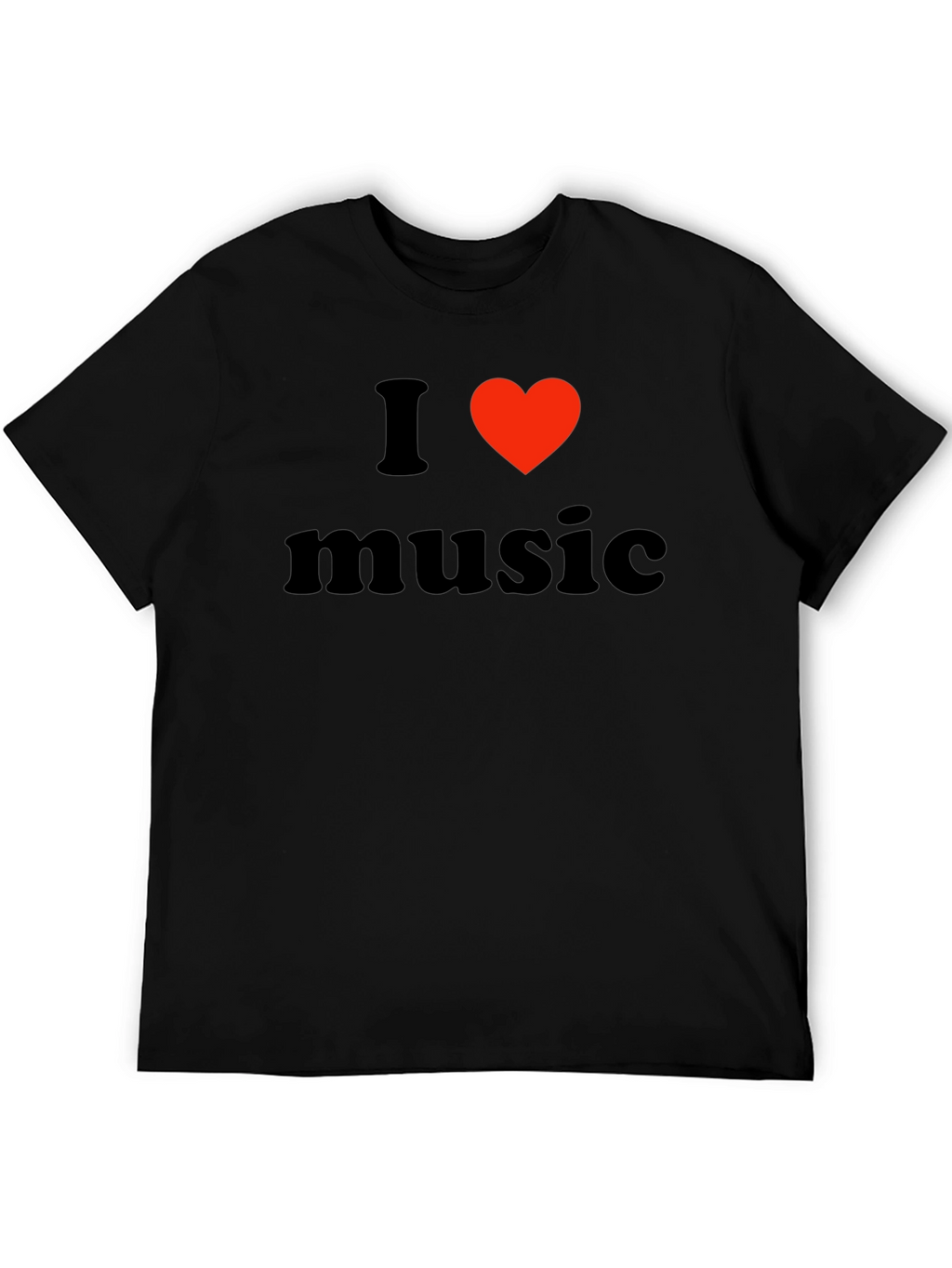 I Love Music Black T-Shirt