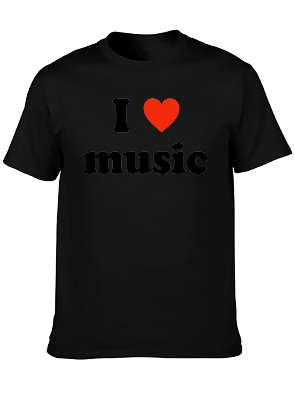 I Love Music Black T-Shirt