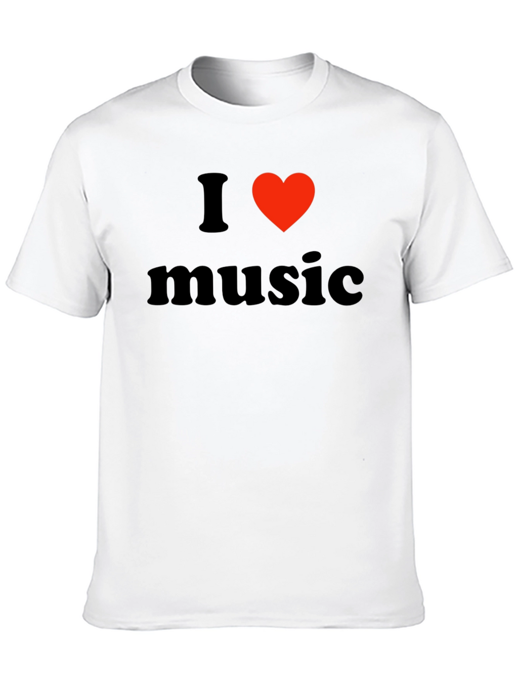 I Love Music Black T-Shirt