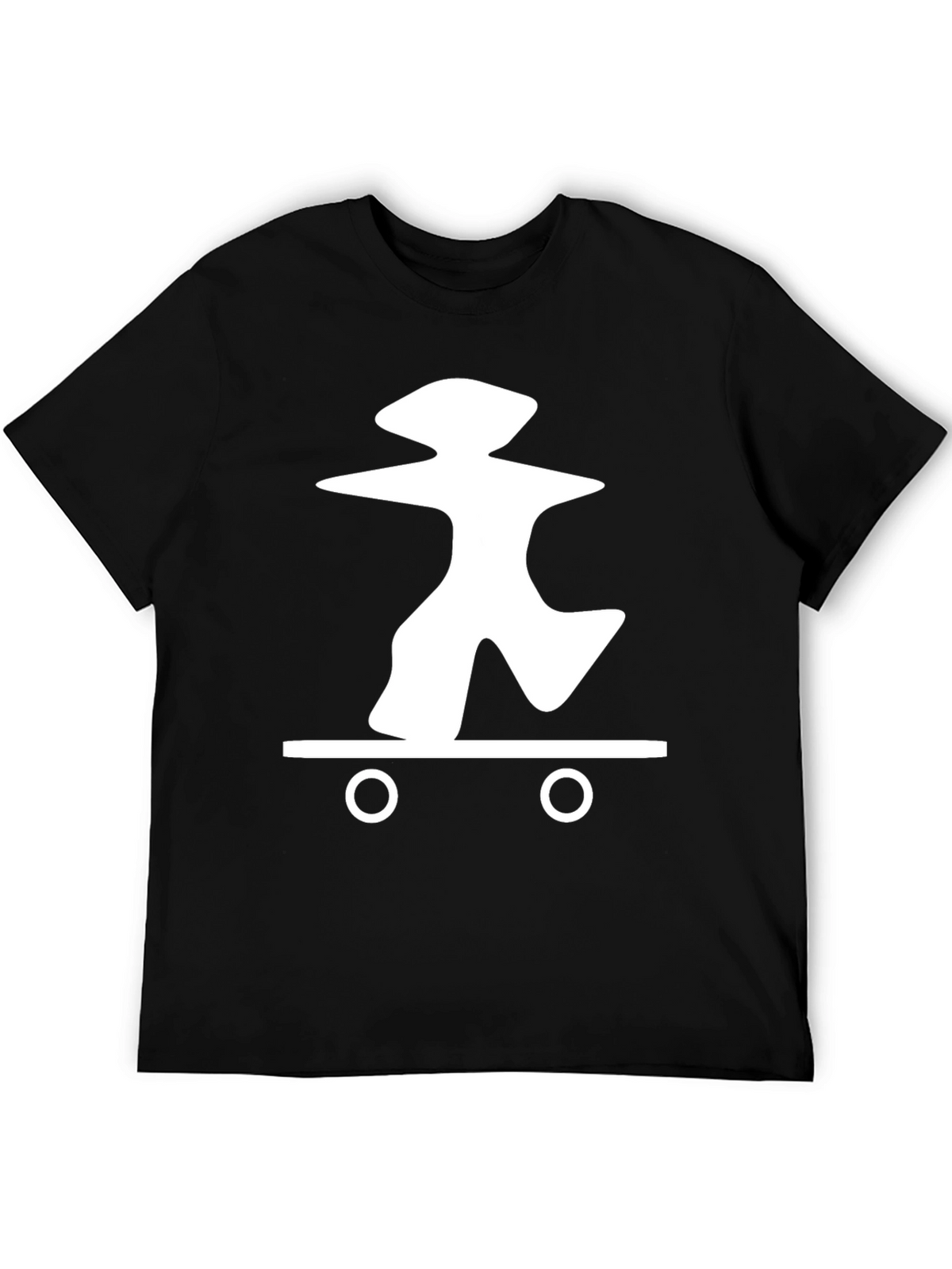 Skateboarding Graphic Tee - Casual Black T-Shirt