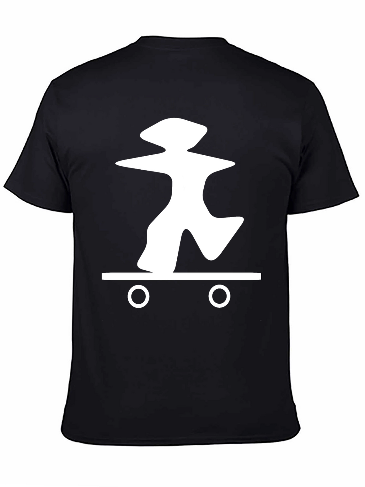 Skateboarding Graphic Tee - Casual Black T-Shirt