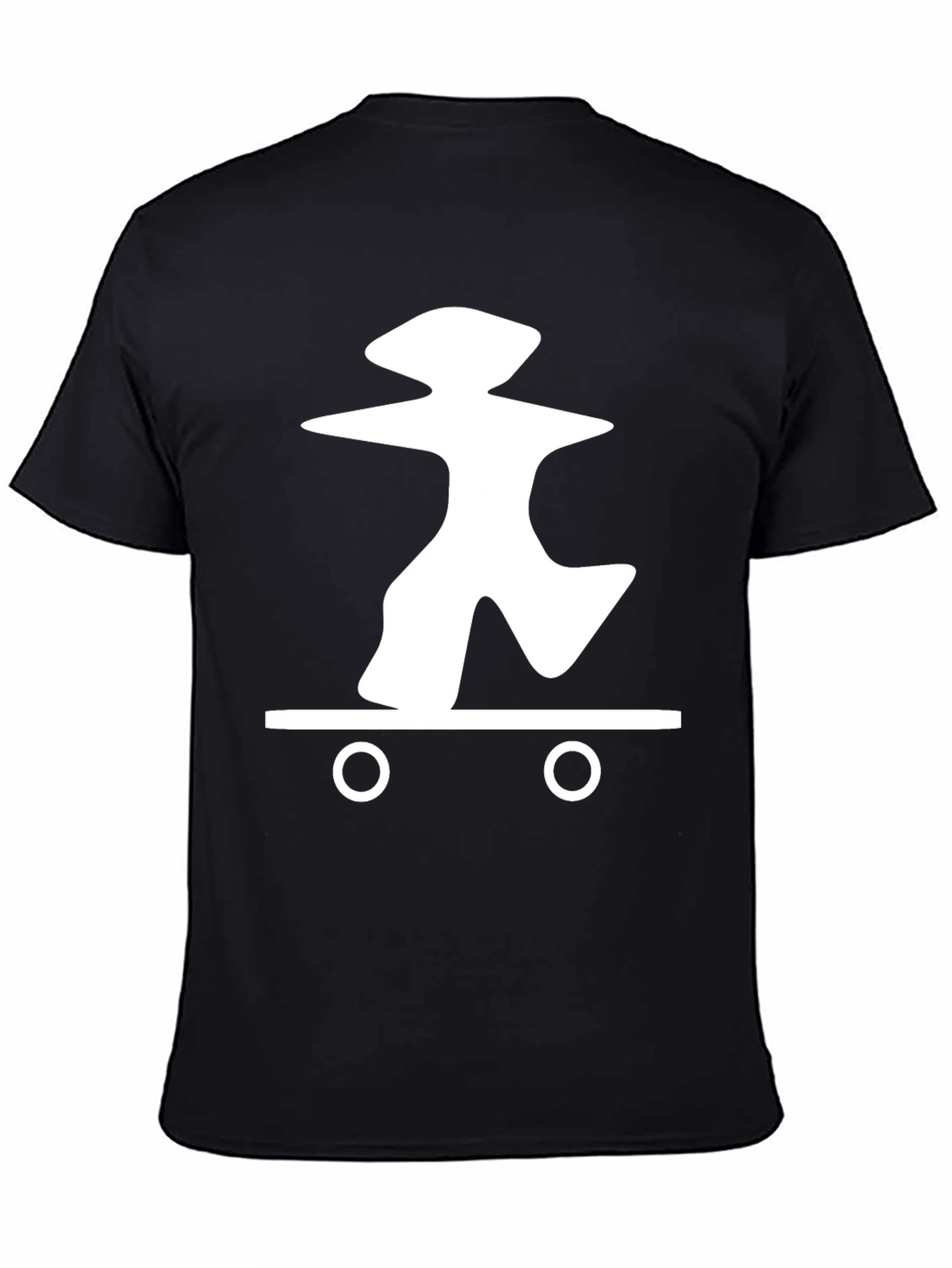 Skateboarding Graphic Tee - Casual Black T-Shirt