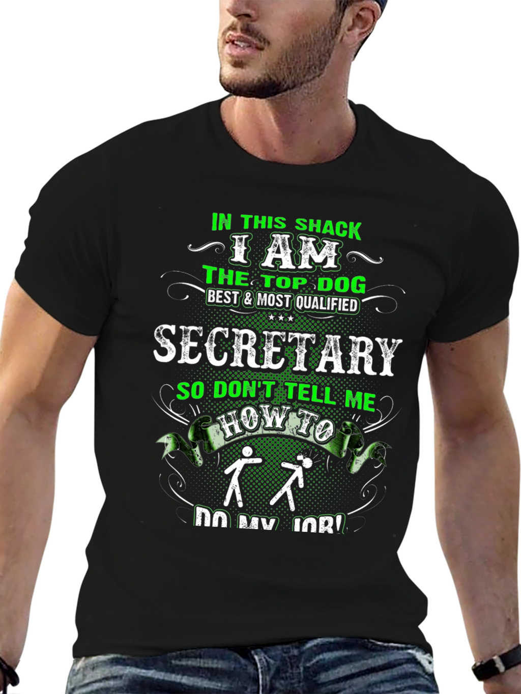 Top Dog Secretary Graphic Tee