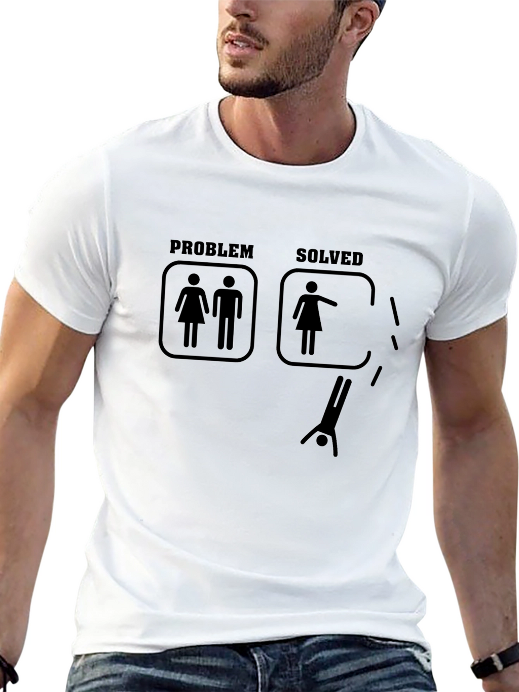 Problem Solved T-Shirt - Funny Single Life Graphic Tee