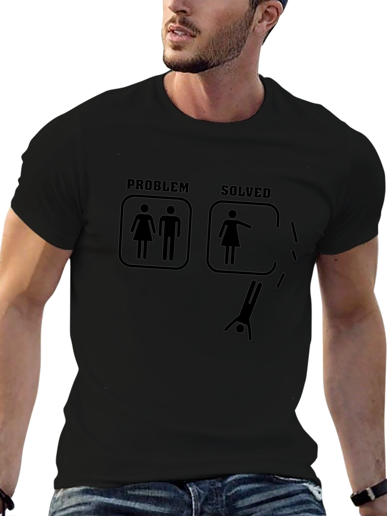 Problem Solved T-Shirt - Funny Single Life Graphic Tee