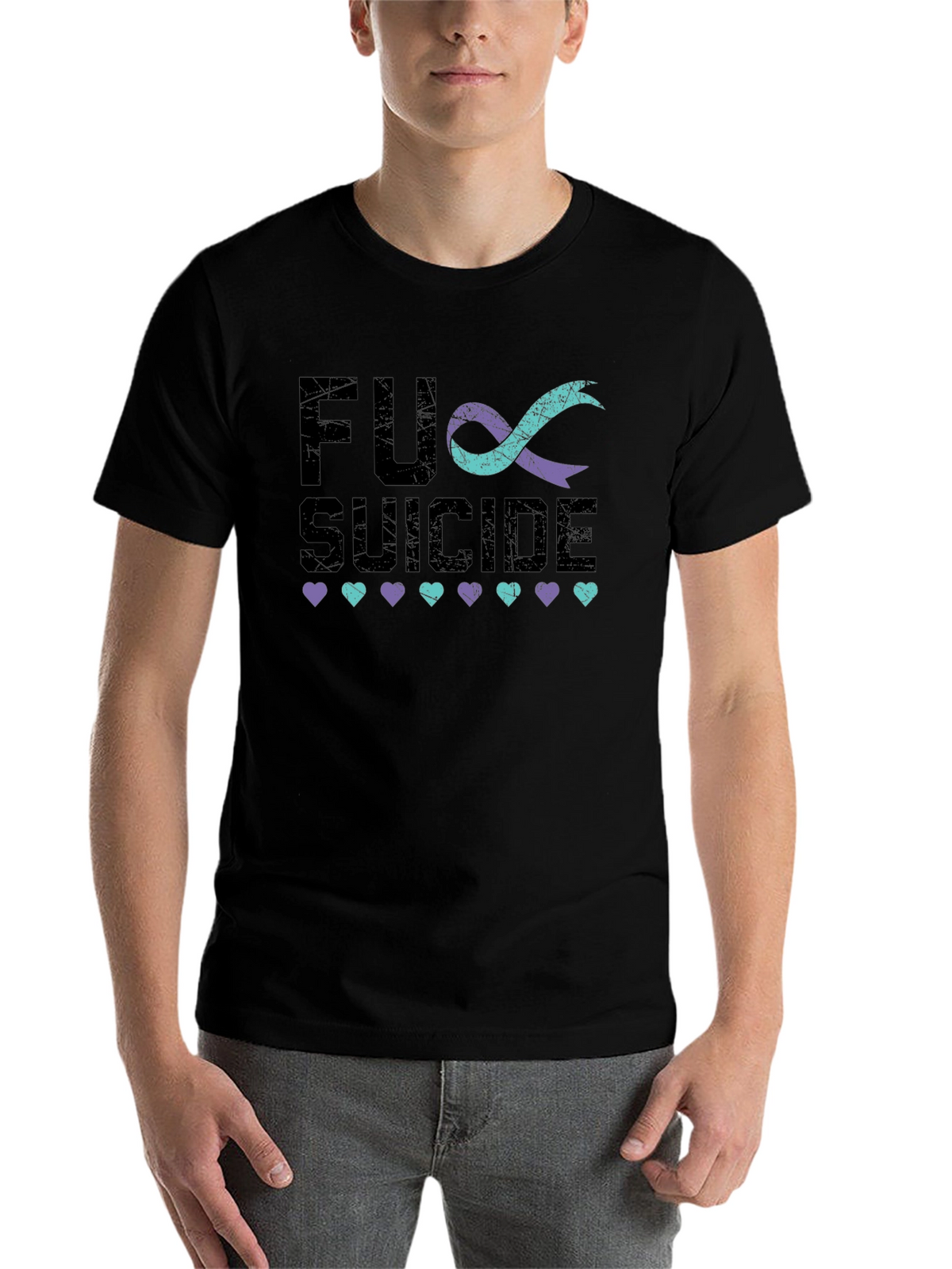 FU Suicide Awareness Ribbon Graphic Tee