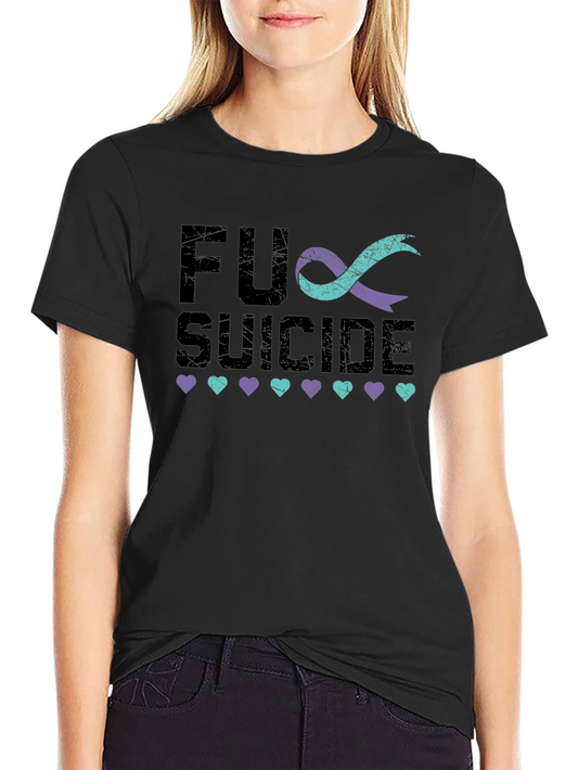 FU Suicide Awareness Ribbon Graphic Tee