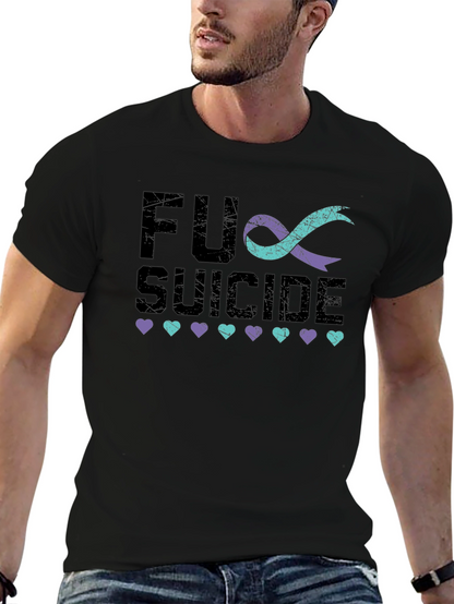 FU Suicide Awareness Ribbon Graphic Tee
