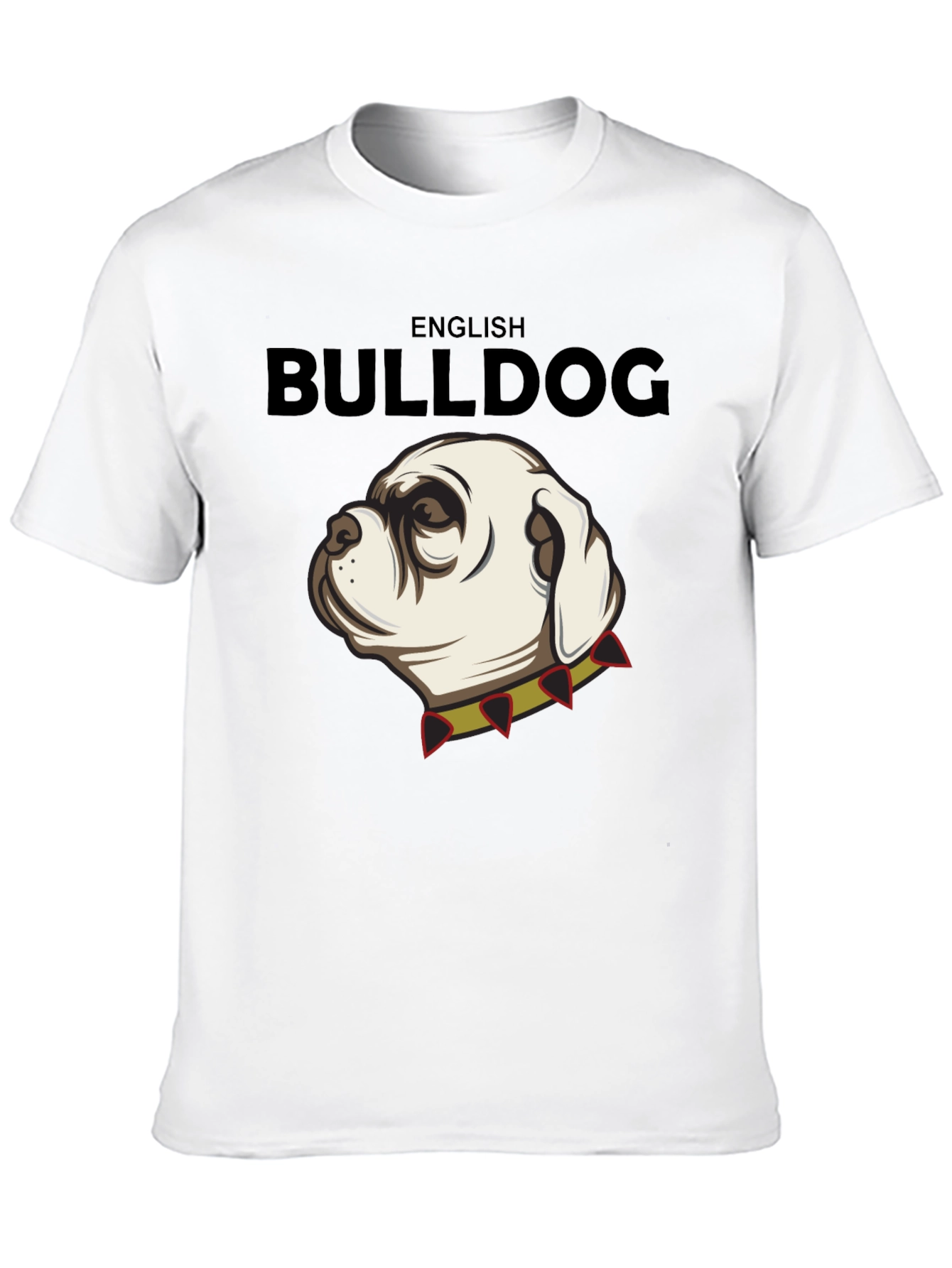 English Bulldog Graphic Tee - Black Cotton Shirt