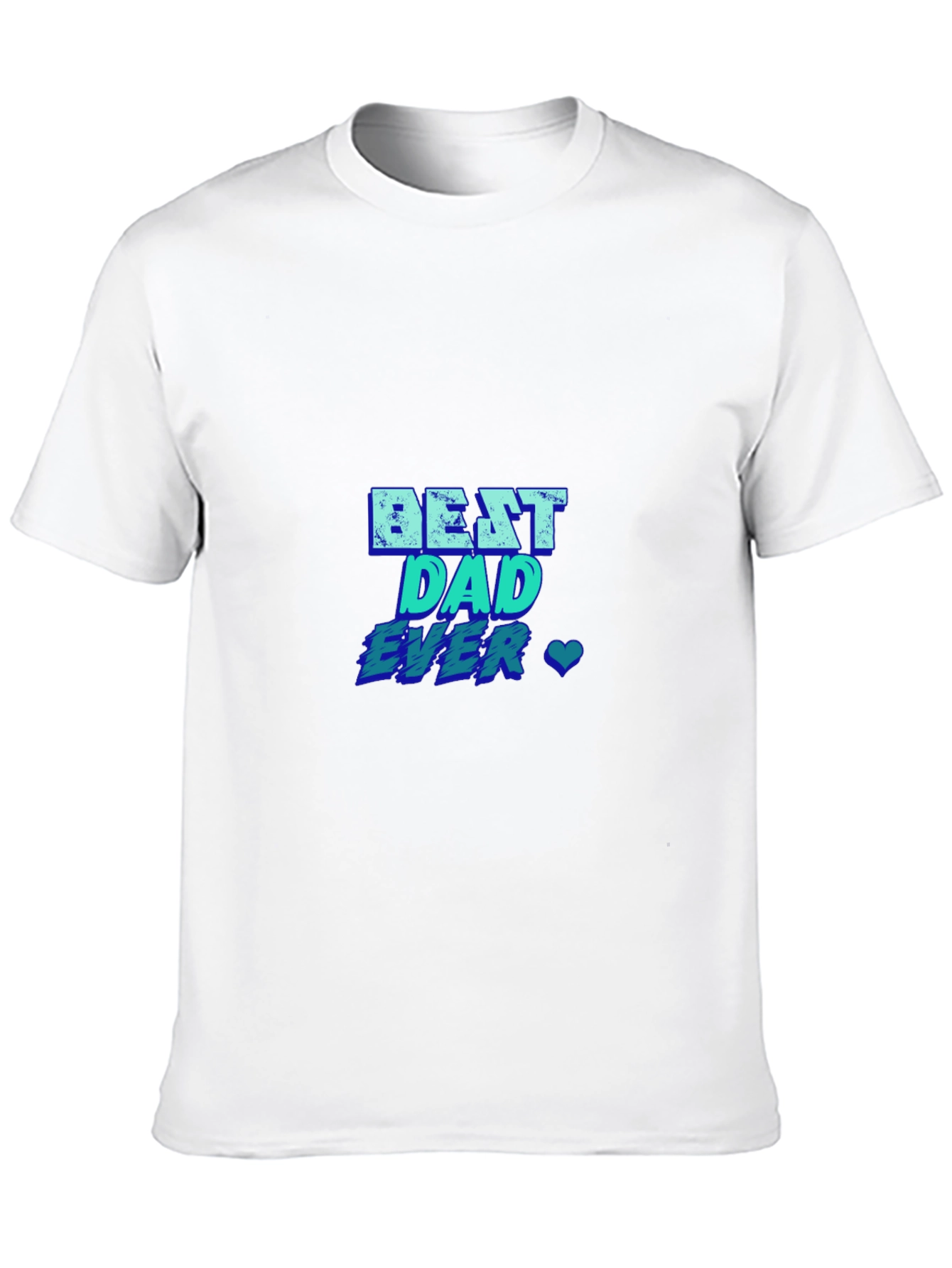Best Dad Ever T-Shirt - Blue Graphic Print