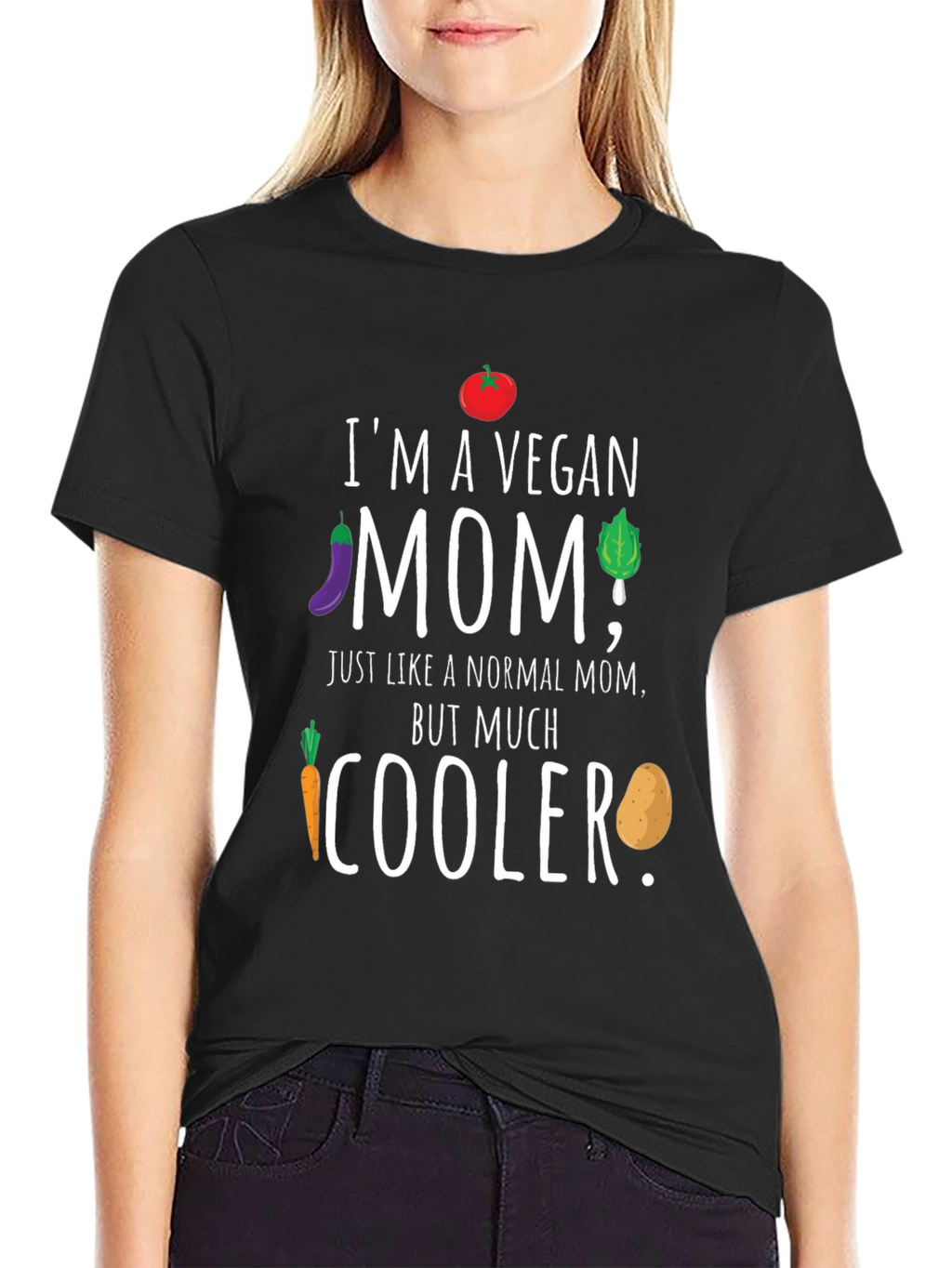 Vegan Mom T-Shirt - Cool Veggie Graphic Tee
