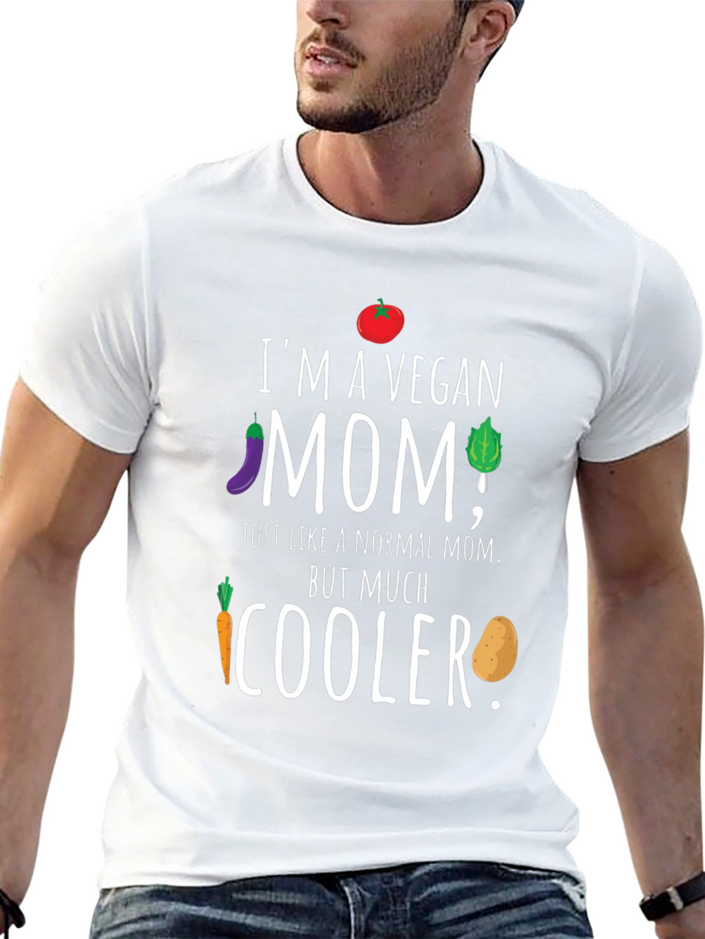 Vegan Mom T-Shirt - Cool Veggie Graphic Tee