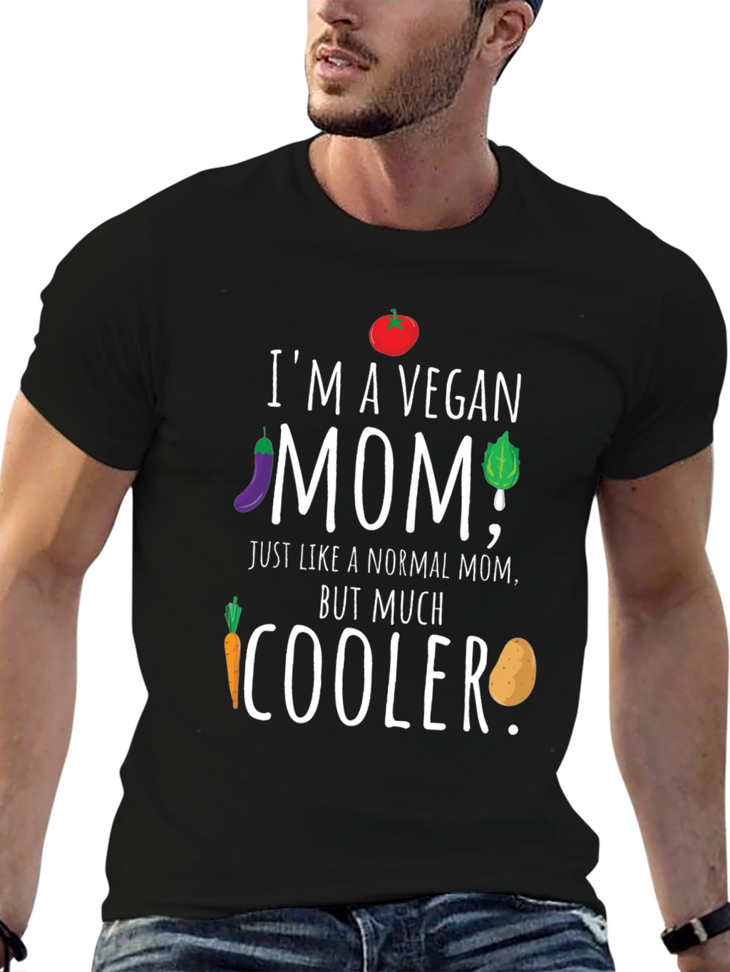 Vegan Mom T-Shirt - Cool Veggie Graphic Tee