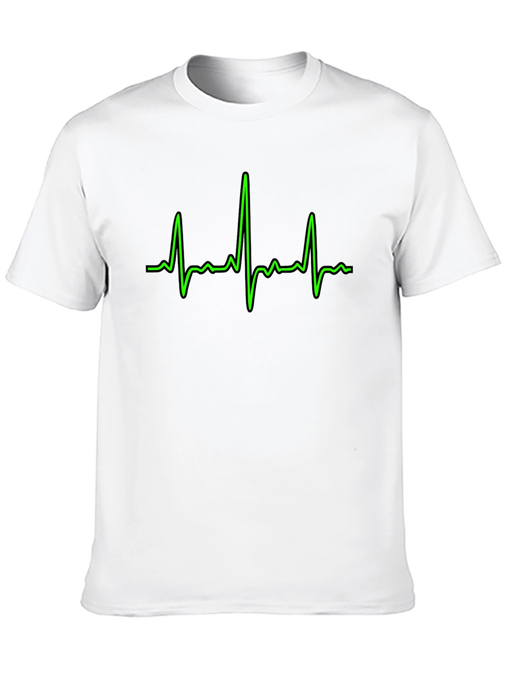 Heartbeat Graphic Tee - Classic Black Cotton T-Shirt