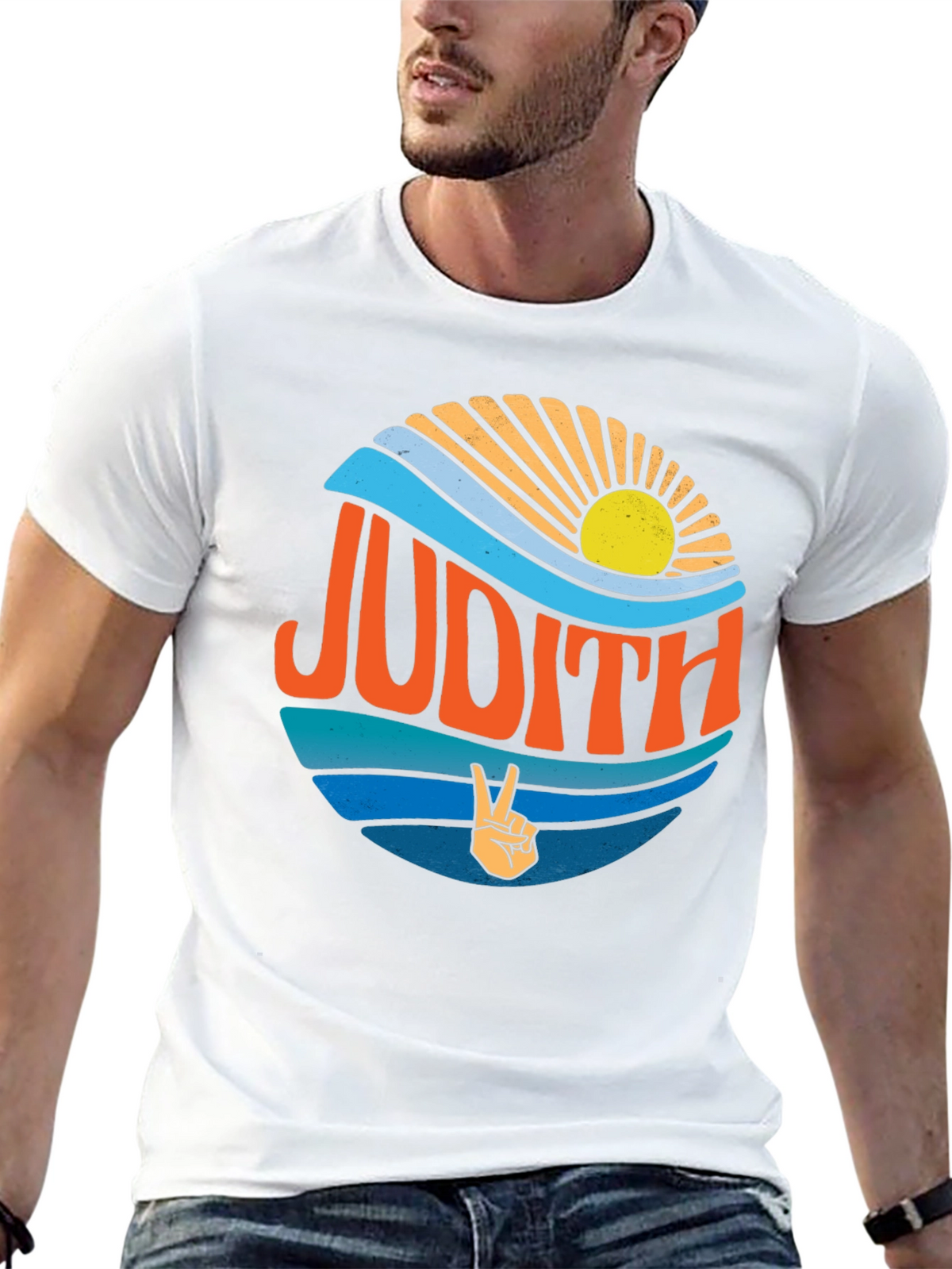 Judith Retro Peace Sign T-Shirt