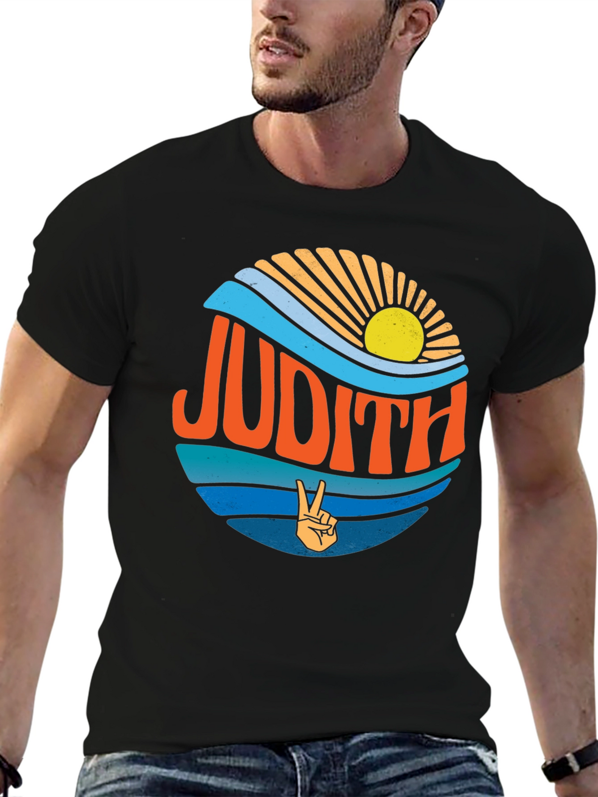 Judith Retro Peace Sign T-Shirt
